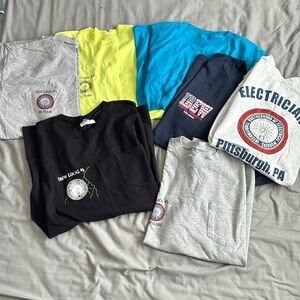 IBEW Electricians Union Local #5 Lot of 7 T-Shirts Size XL